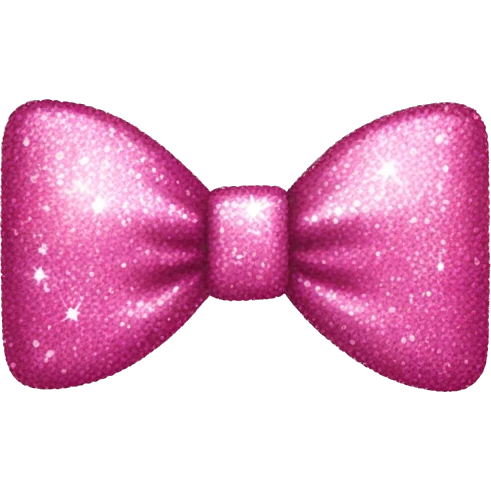 pink glittery bow  emoji