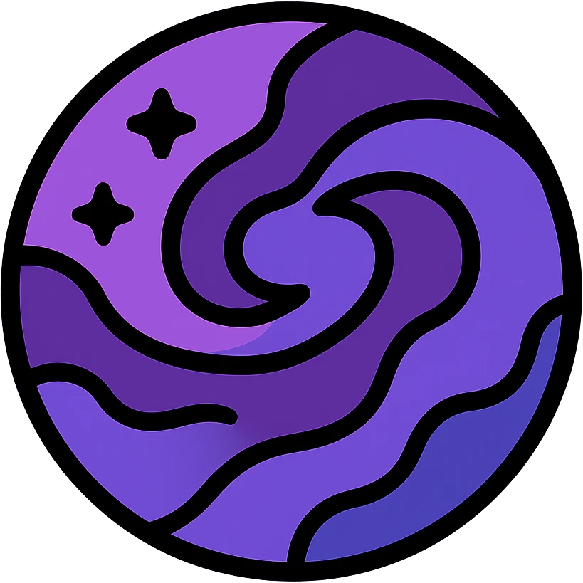 galaxy nebula orb with swirling cosmic clouds, rich purples and blues emoji