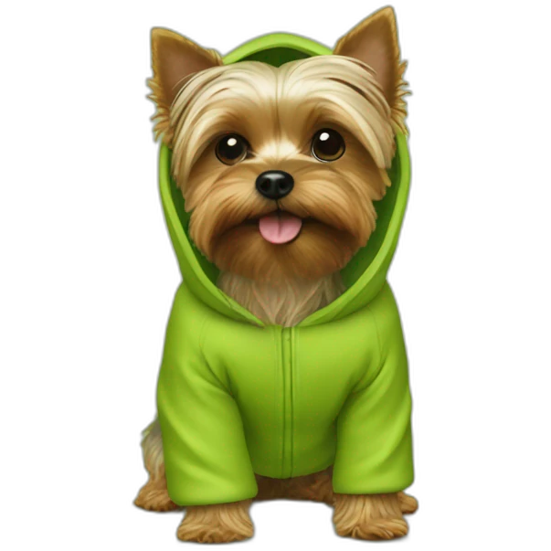 yorkie in avocado suit emoji