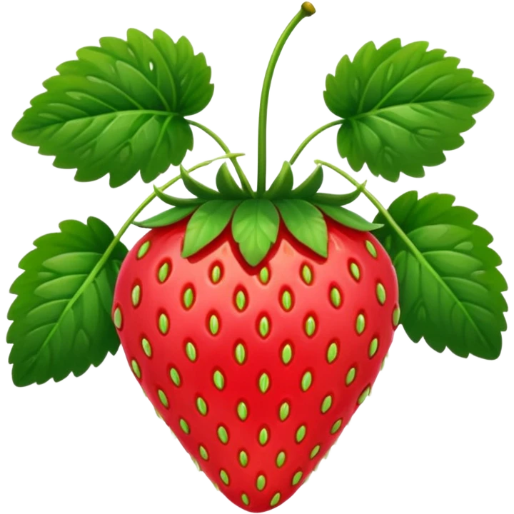 strawberry with plant emoji
