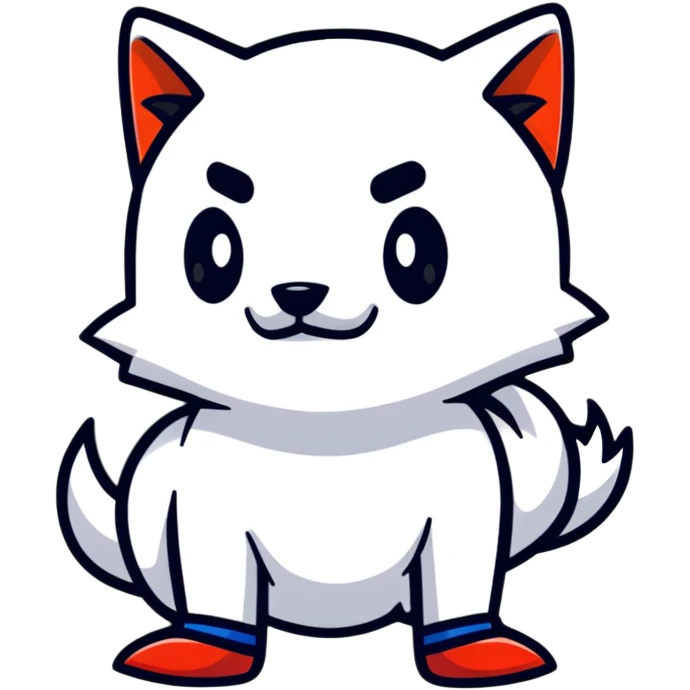 super dog with Sonic the Hedgehog emoji