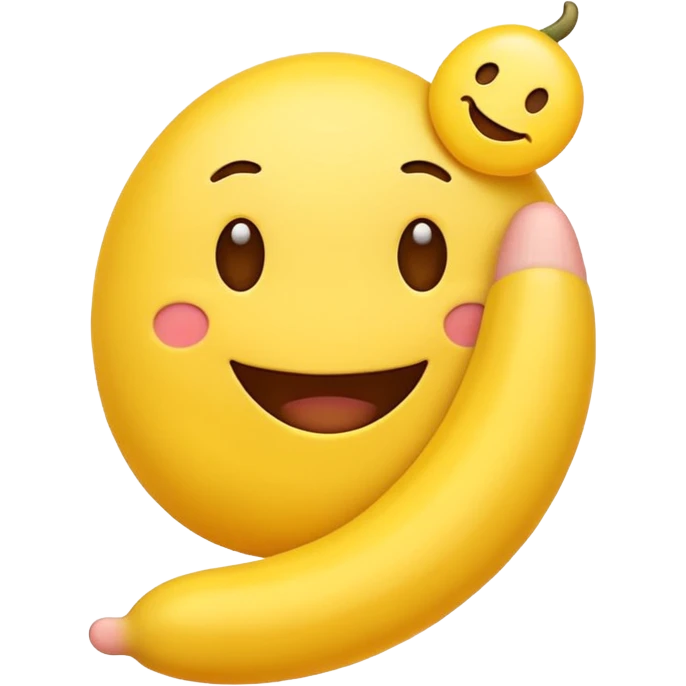 Yellow emoji with a penis emoji