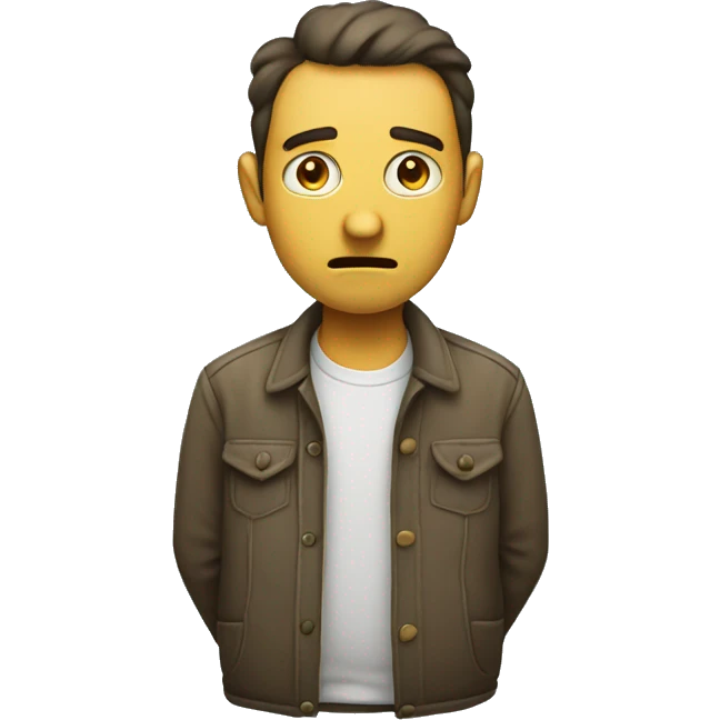 sad poor man empty pockets emoji