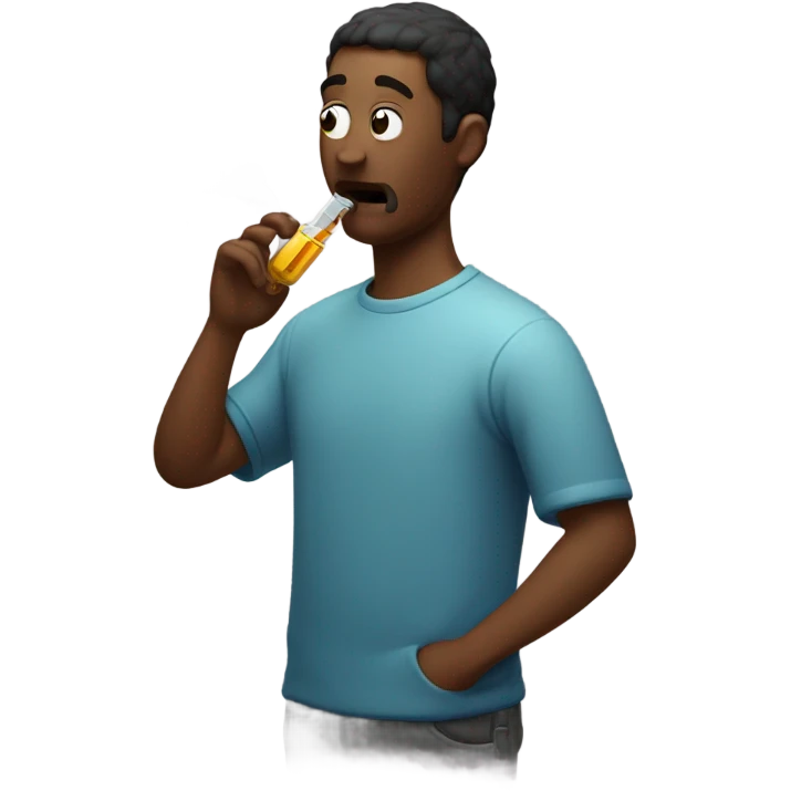 Guy taking a bong rip emoji