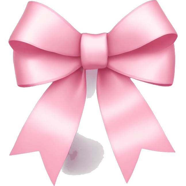 light pink ribbon bow emoji