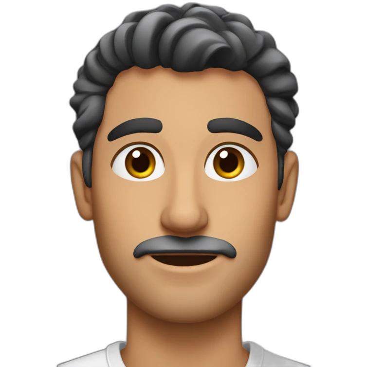 Brow hair Italian guy with covid emoji