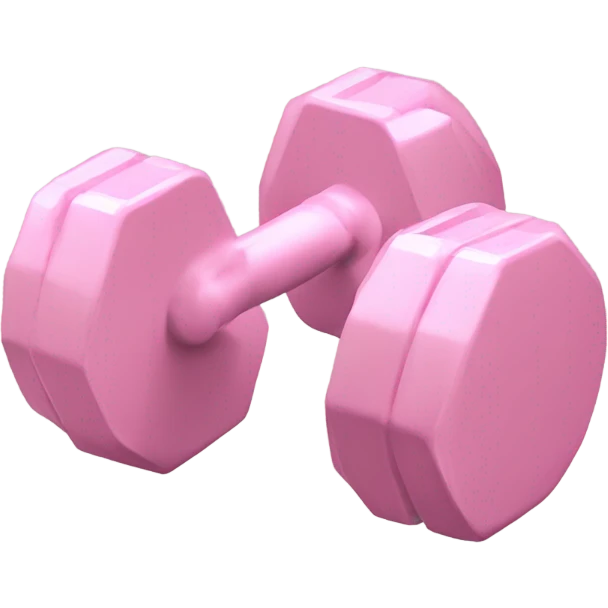 Two light pink dumbbells  emoji