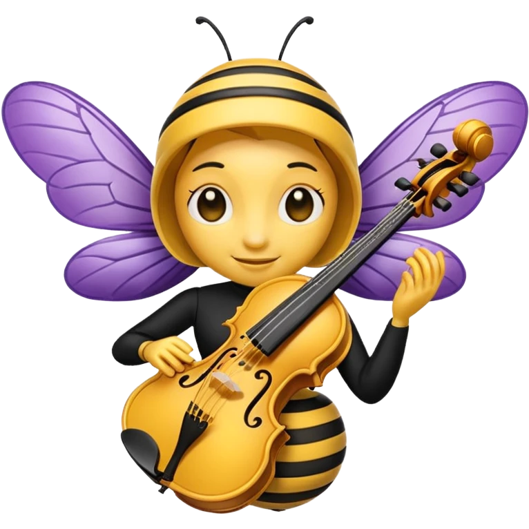 viola player bee emoji