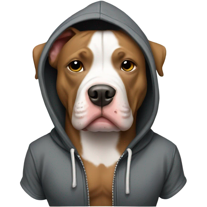 Pitbull wearing a hoodie  emoji
