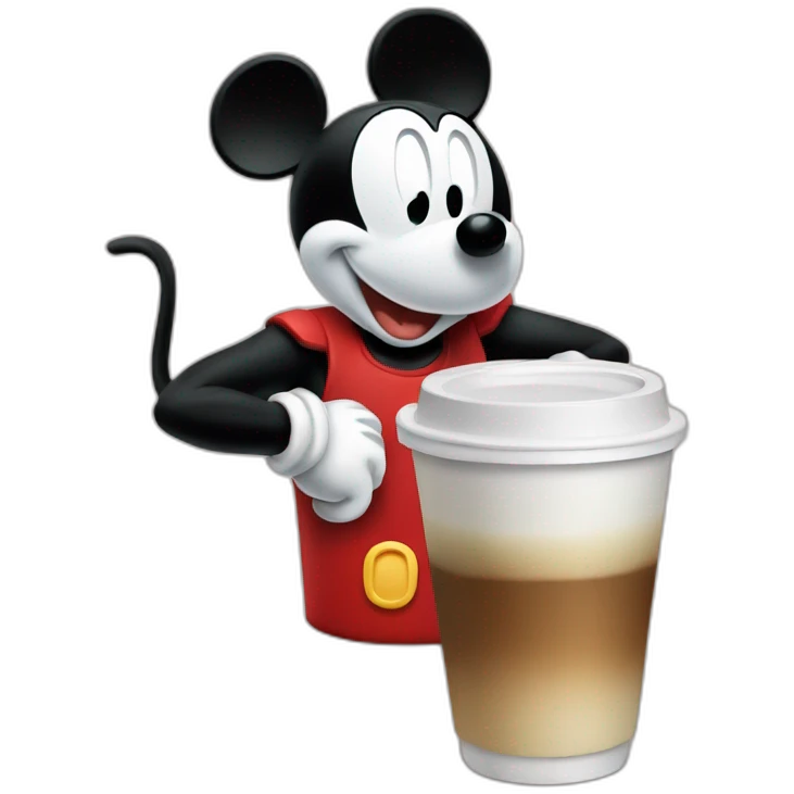 Mickey Mouse drink s coffee emoji
