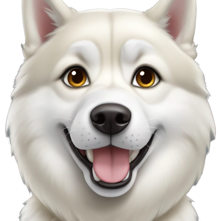 Husky siberian femele white and cream emoji