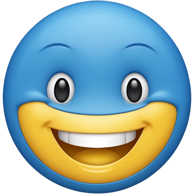 happy smiliee with blue color emoji