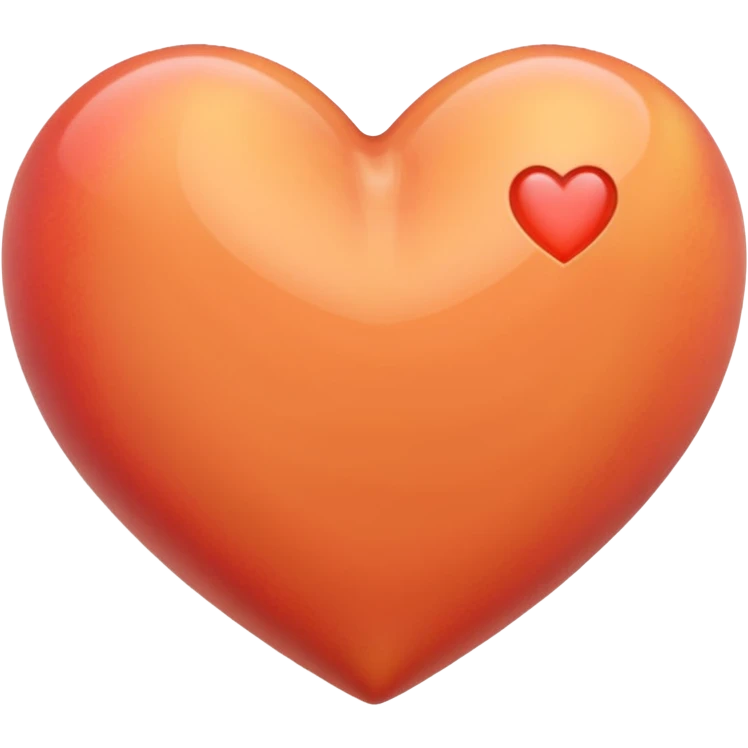 Peach colored heart emoji