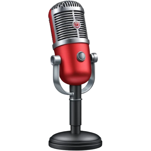 a real red microphone emoji