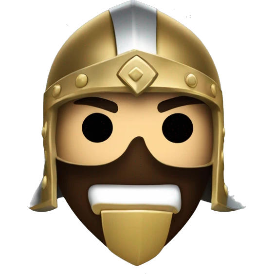  Um gladiador com capacete típico, segurando uma espada curta (gládio) e um escudo redondo. Ideal para simbolizar coragem ou batalhas. emoji