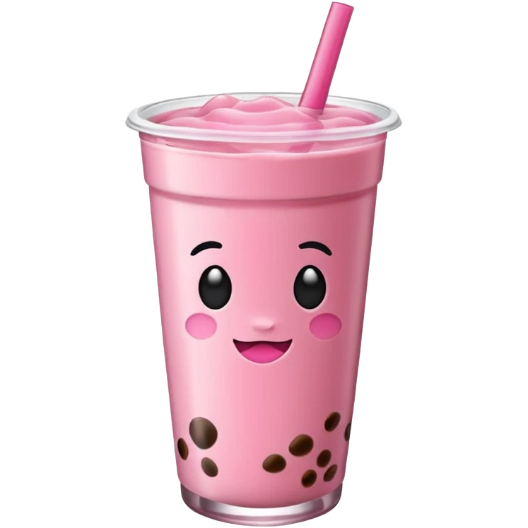 Pink boba drink  emoji