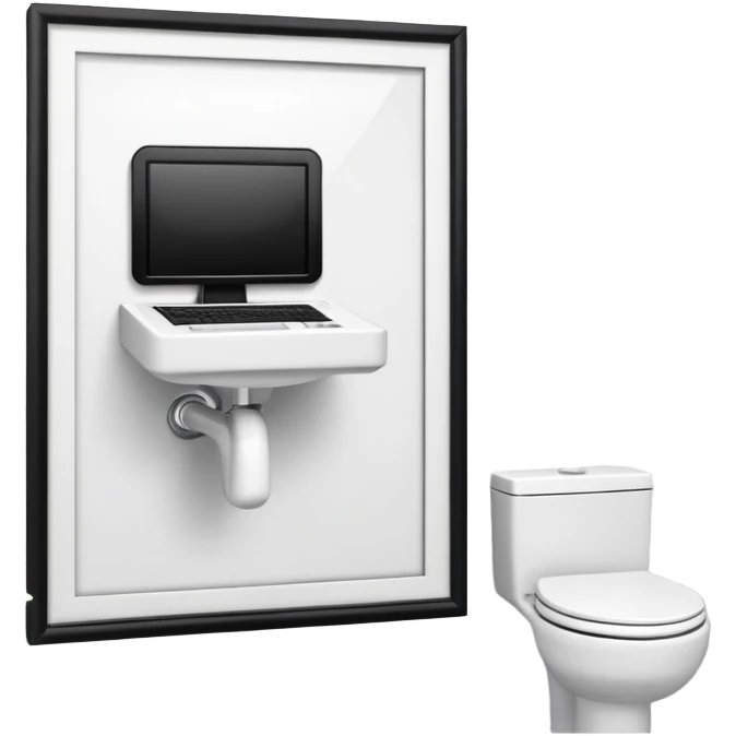 bathroom with a computer in it emoji