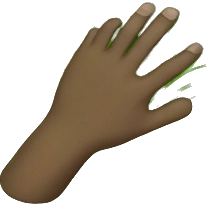 touch grass with hand emoji emoji