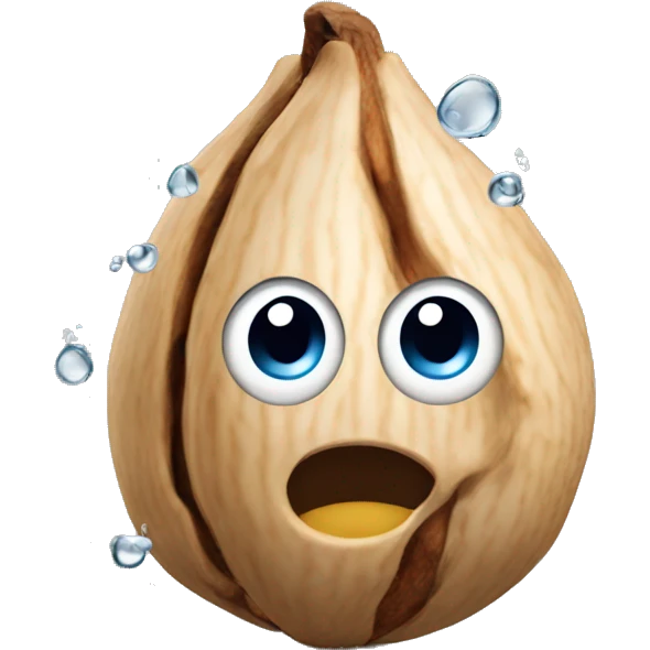 Nut with water emoji