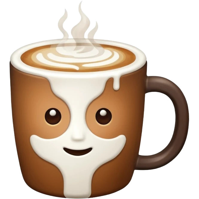 a flat white coffee emoji