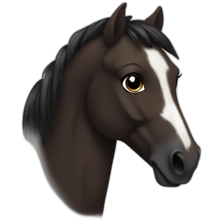 dark-brown-Petite-pony emoji