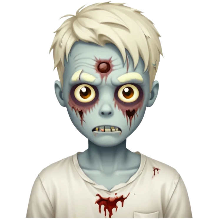 zombie boy with a Twists and white shirt emoji