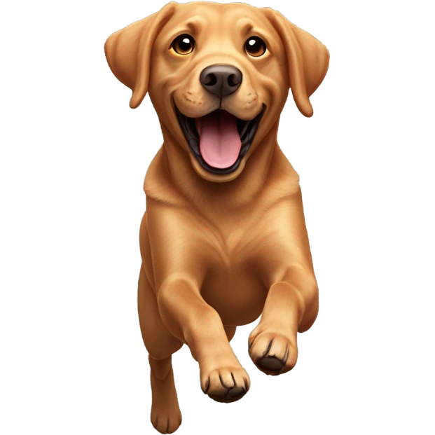 Red lab jumping emoji