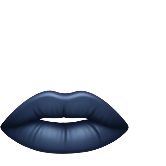 realistic dark blue lips emoji