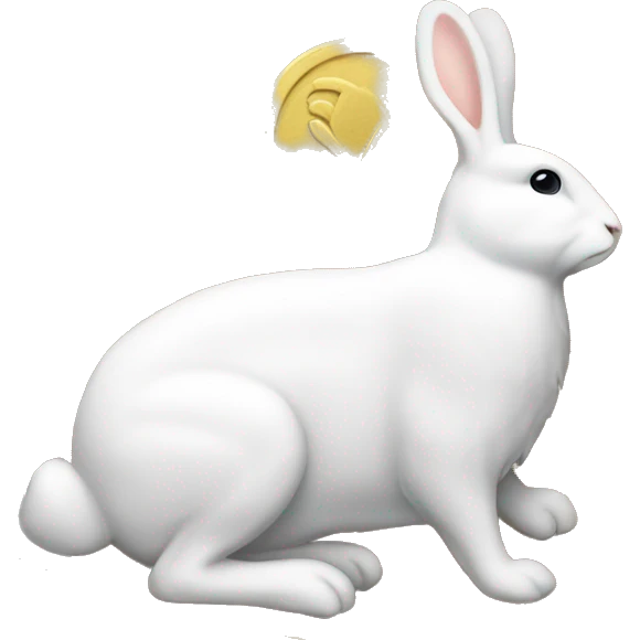 gold coin, coin white rabbite emoji