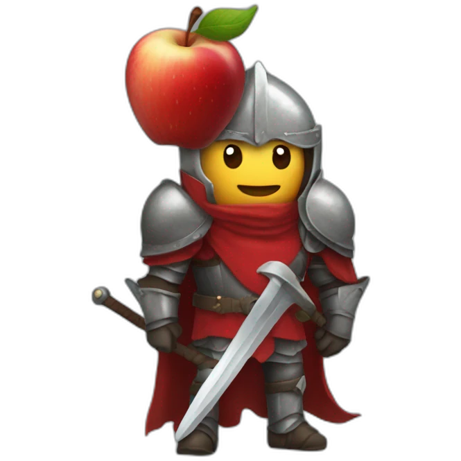 red apple knight emoji