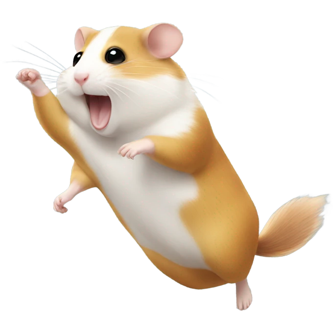 Hamster doing backflip emoji
