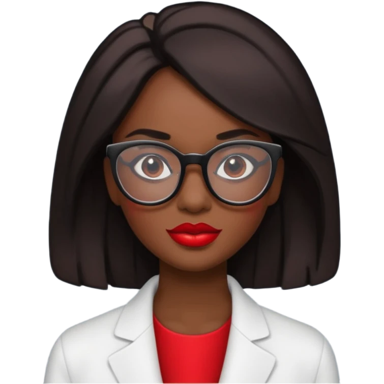 bold woman wearing glasess  emoji