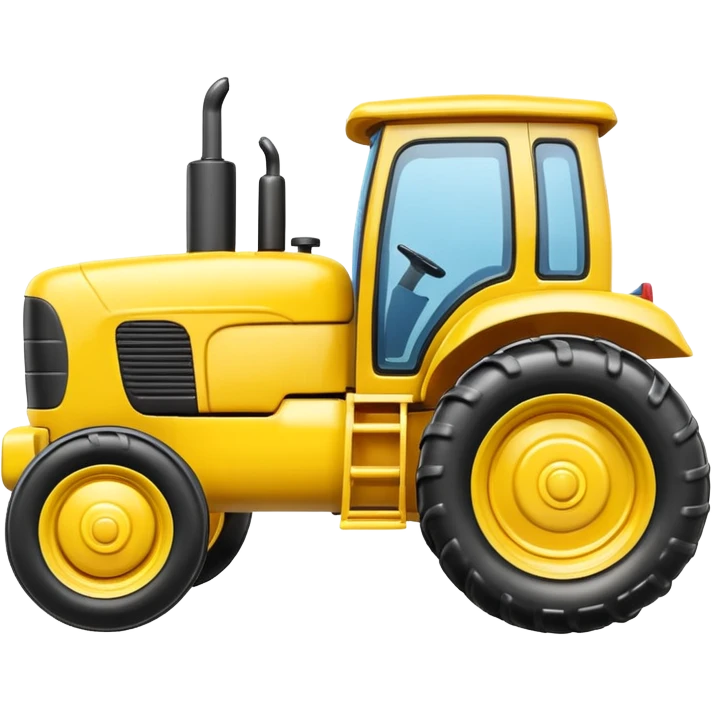 yellow plastic toy  tractor emoji