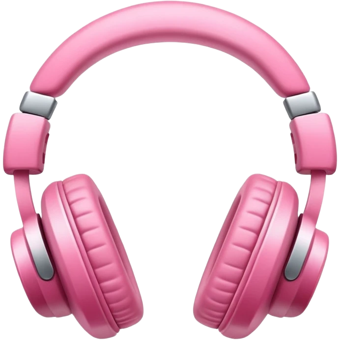 Unos audífonos rosa emoji