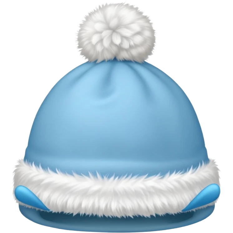 light blue Christmas hat emoji