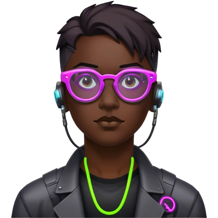 glasses cyberpunk neon emoji