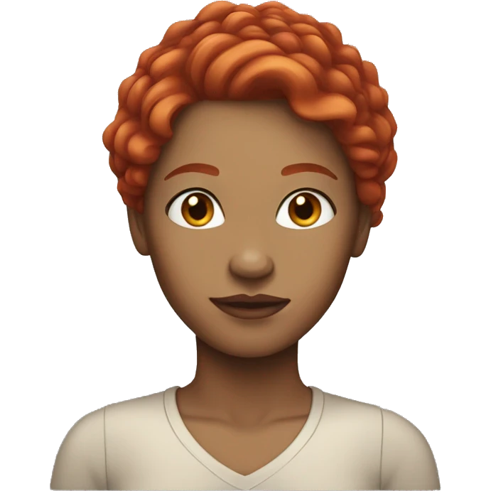 Pretty light skin woman with red hair emoji
