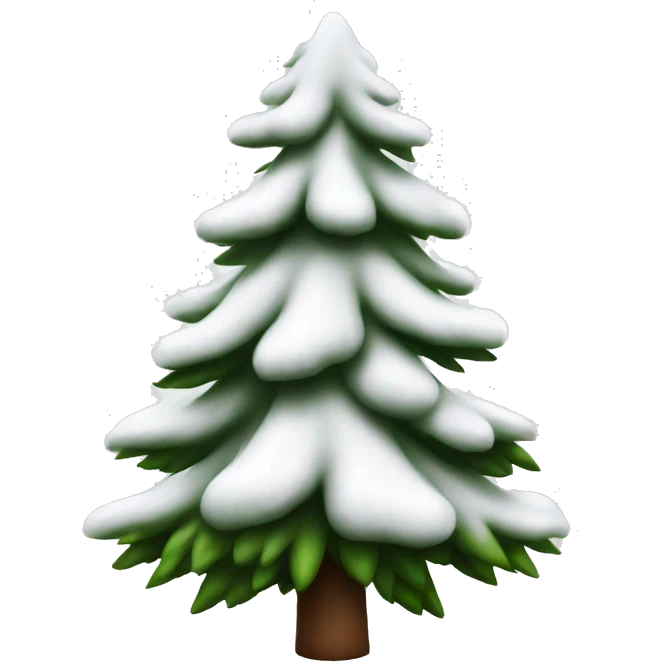  actual white fir christmas tree isolated.  emoji