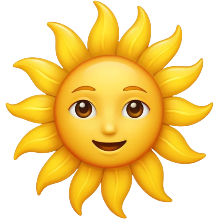 Sun, no face emoji