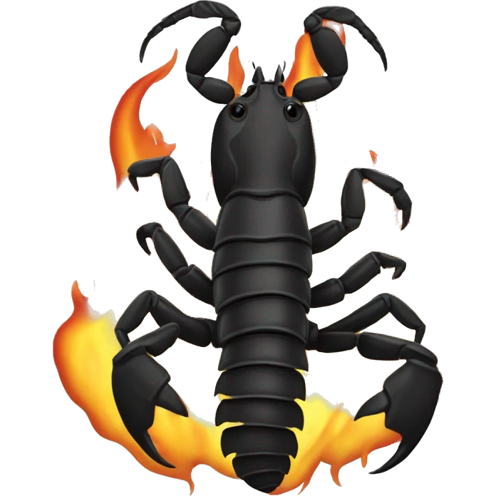 Scorpion on fire emoji