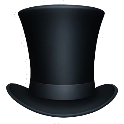 top hat emoji