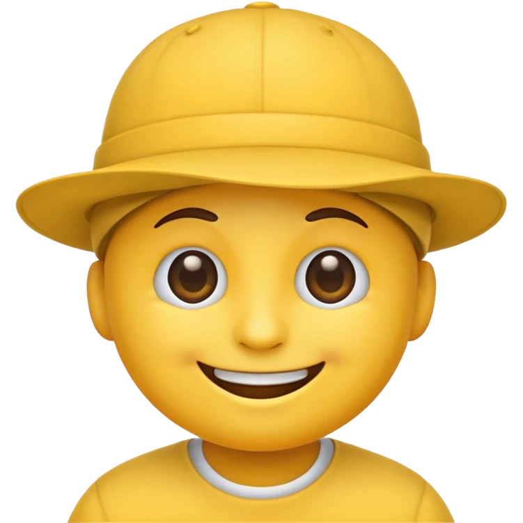 Şapka takan ve Gülen emoji emoji