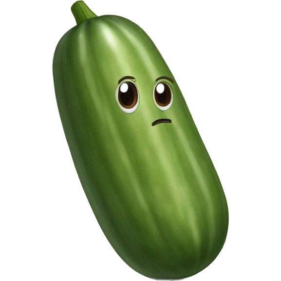Brown cucumber emoji