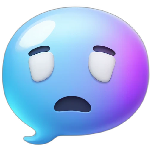 toon speak bubble ui icon 3d emoji