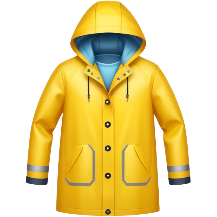 yellow raincoat, just rain coat, negative character. emoji