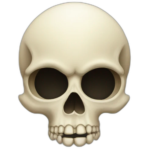 Upside down skull emoji