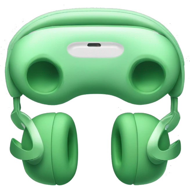Green AirPods Max emoji