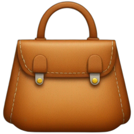 Sewing leather purse emoji