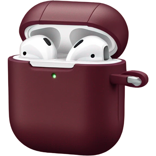 Air Pods case in maroon color emoji