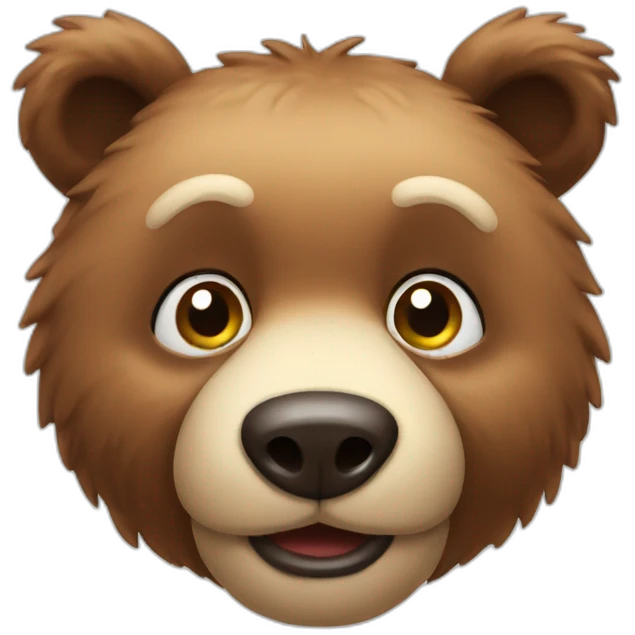 Curious bear emoji